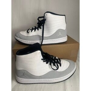 Jordan Access High Top Mens 13 White Wolf Gray Black Sneakers AR4493-101